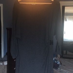 White House Black Market Gray Asymmetrical Tunic